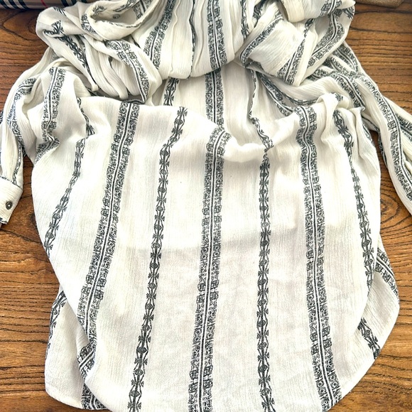 Free People Vanilla Combo Women's Shibori Magic Long-Sleeve Top Small - Picture 11 of 11